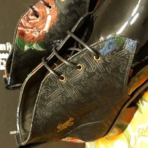 Fluevog Gambino Ankle Boot - Navy Patent